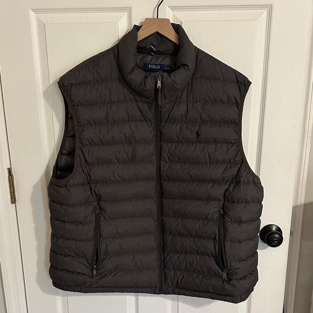 Polo by Ralph Lauren Men's Dark Gray Quilted Vest
